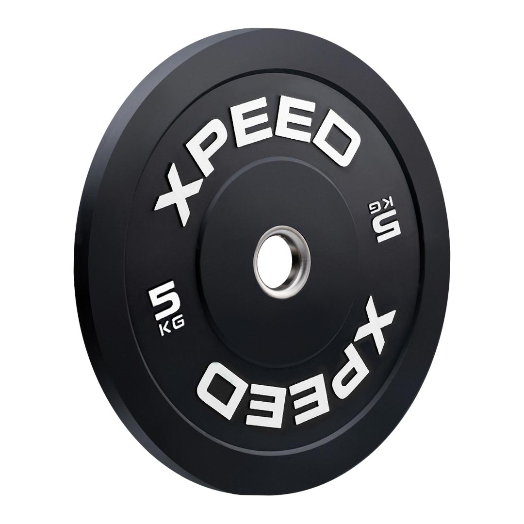 A 5kg bumper plate from Xpeed fitness