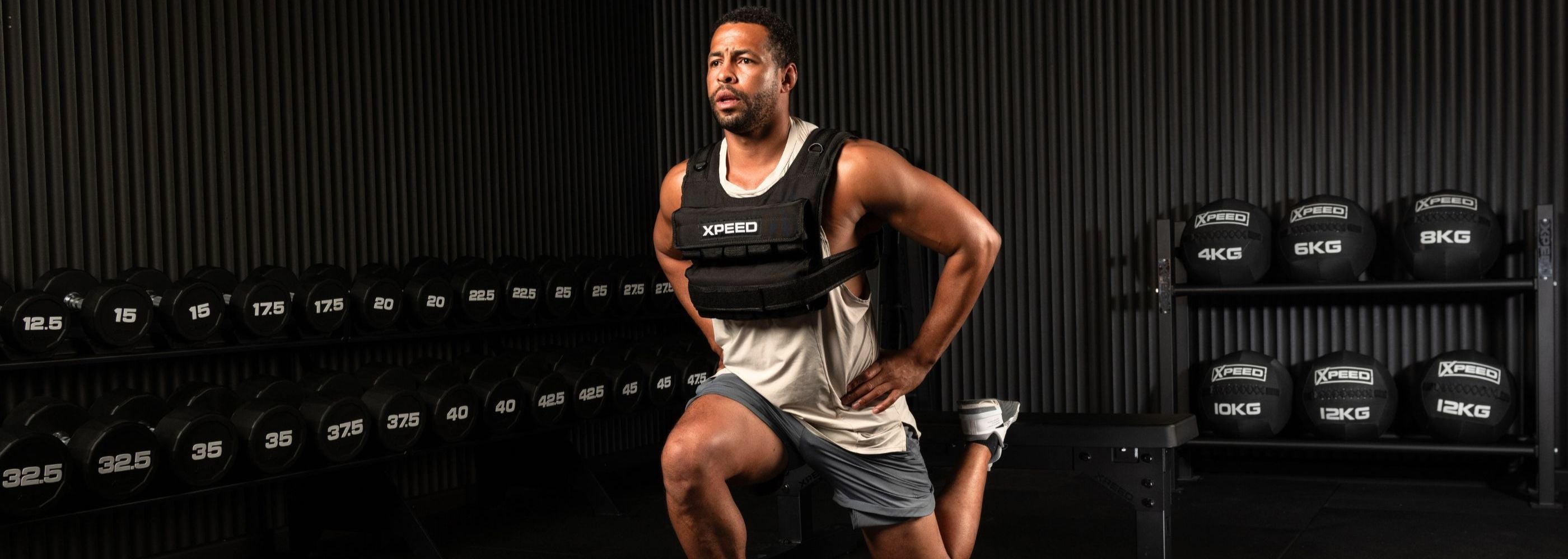 Athlete using an Xpeed weight vest