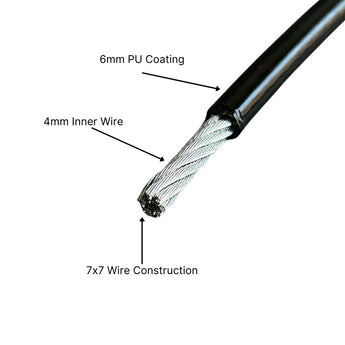 5mm Gym Cable with 7x7 Wire Strand Construction