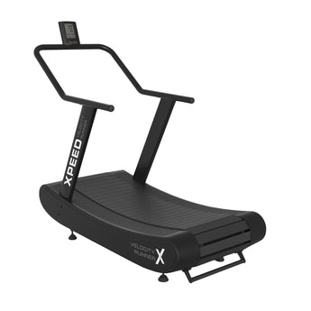 An image of the Xpeed Velocity Runner, it's a curved treadmill.