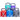 Six XPEED soft kettlebells in different colors (red, blue, gray, teal, purple) arranged in two rows against a white background.
