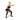 Woman exercising with a resistance band on a white background