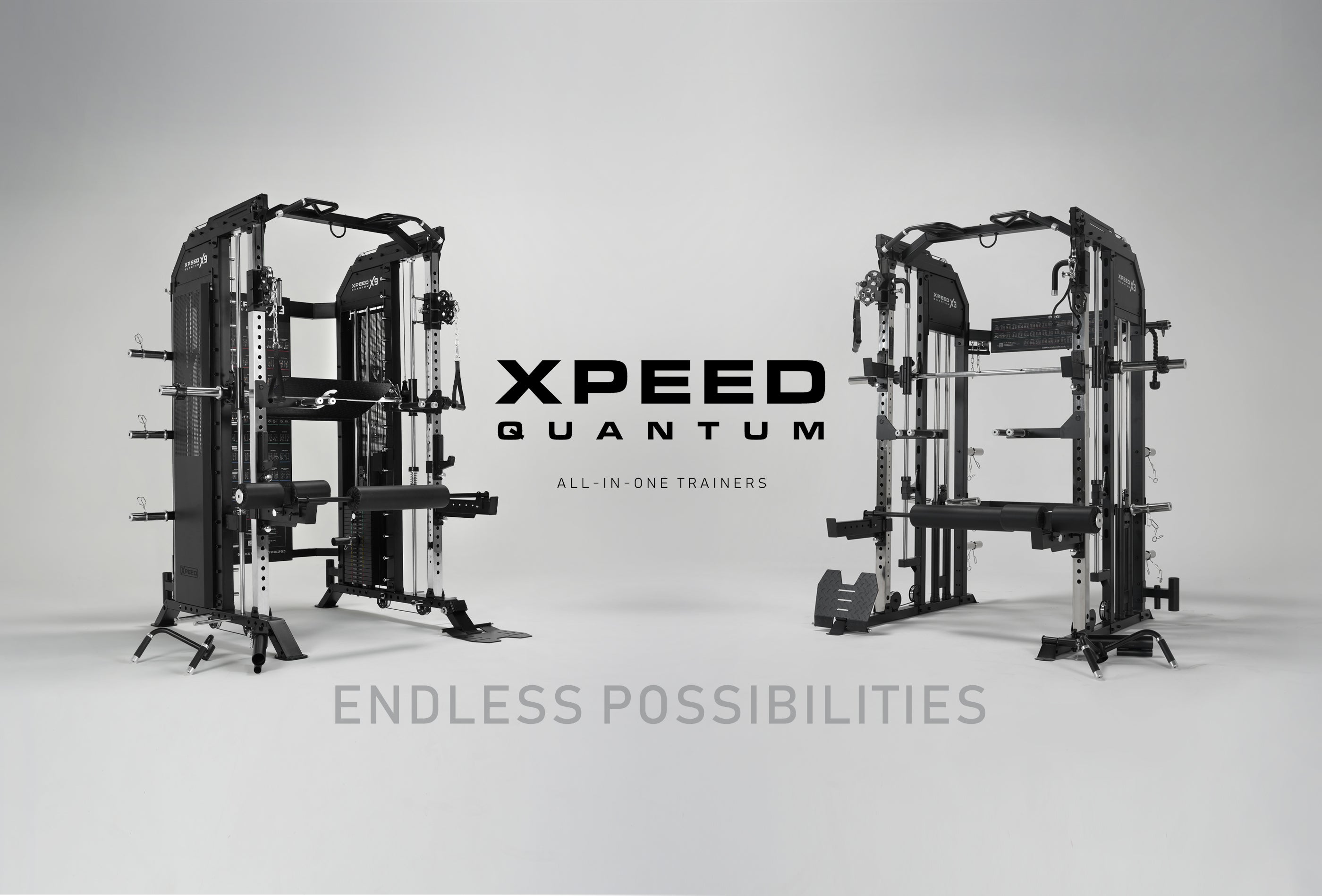 The Xpeed Quantum X9 and X3 All-In-One Trainers standing side by side