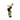 A woman in a black athletic tank top and leggings exercises with a bright green resistance band against a solid white background.