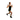 A woman in a black athletic leotard performs a lunge while using a bright green xpeed resistance tube with handles, isolated on a white background.