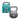 A gray soft xpeed kettlebell with a 6 kg weight sticker in front of its teal and white branded packaging box, isolated on a white background.