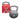 An 8 kg xpeed kettlebell in gray shown next to its red and white branded box on a plain white background.