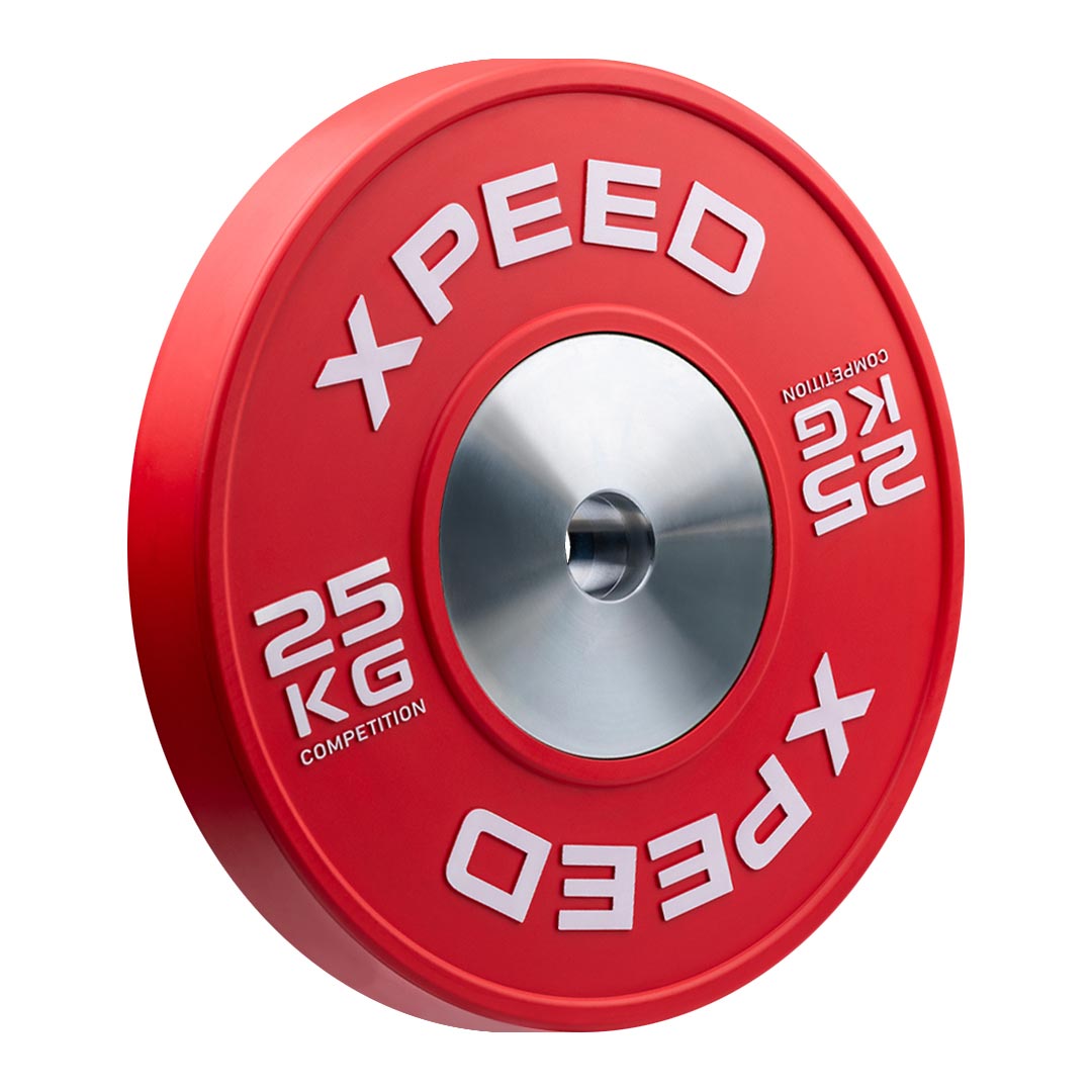 a competition Bumper plate measured to perfection