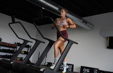 A female athlete training on the Xpeed Velocity Runner - Sprint Treadmill