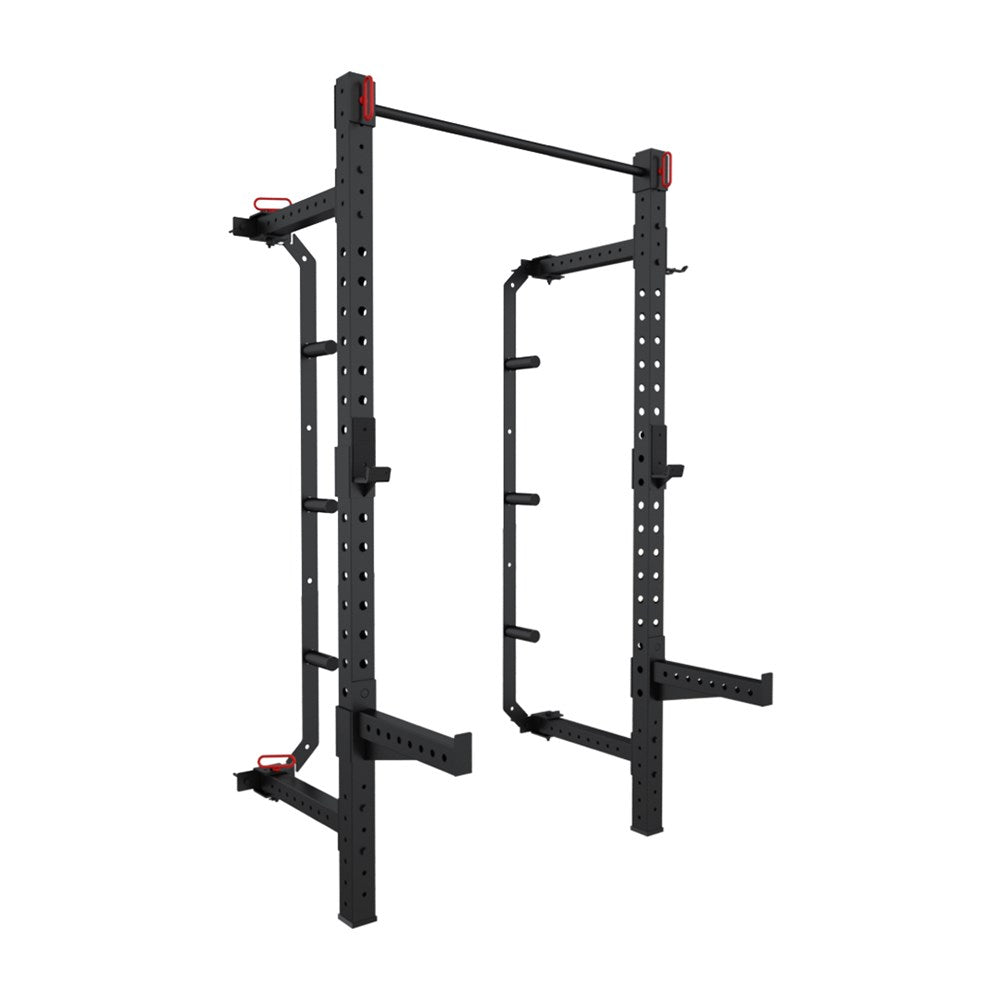 This is a picture of an Xpeed Wall Mounted Folding Squat Rack